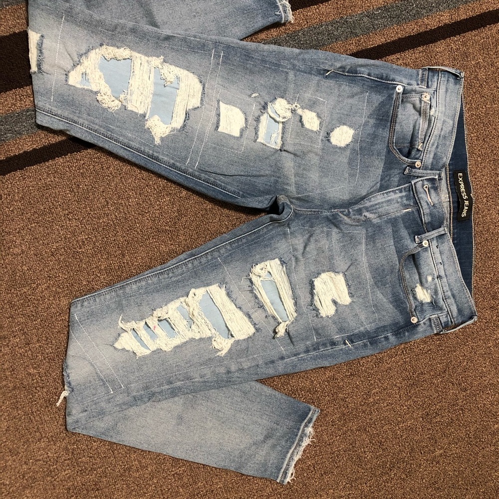 Express blue  leggings jeans. Size 10R